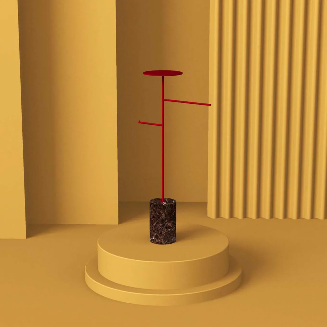 Stelo Emperador Appendiabiti e portaoggetti rosso e scuro