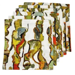 Stromboli Set di 6 tovaglioli da cocktail in lino e cotone