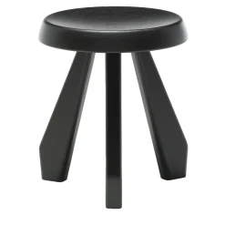 Tabouret Méribel di Charlotte Perriand - Rovere nero