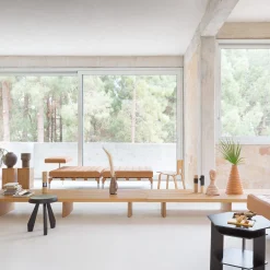 Tabouret Méribel di Charlotte Perriand - Rovere nero