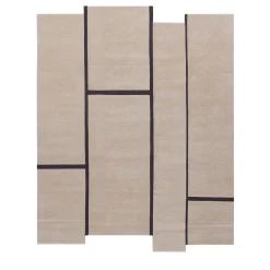Tappeto Campiture beige e nero di Elisa Ossino