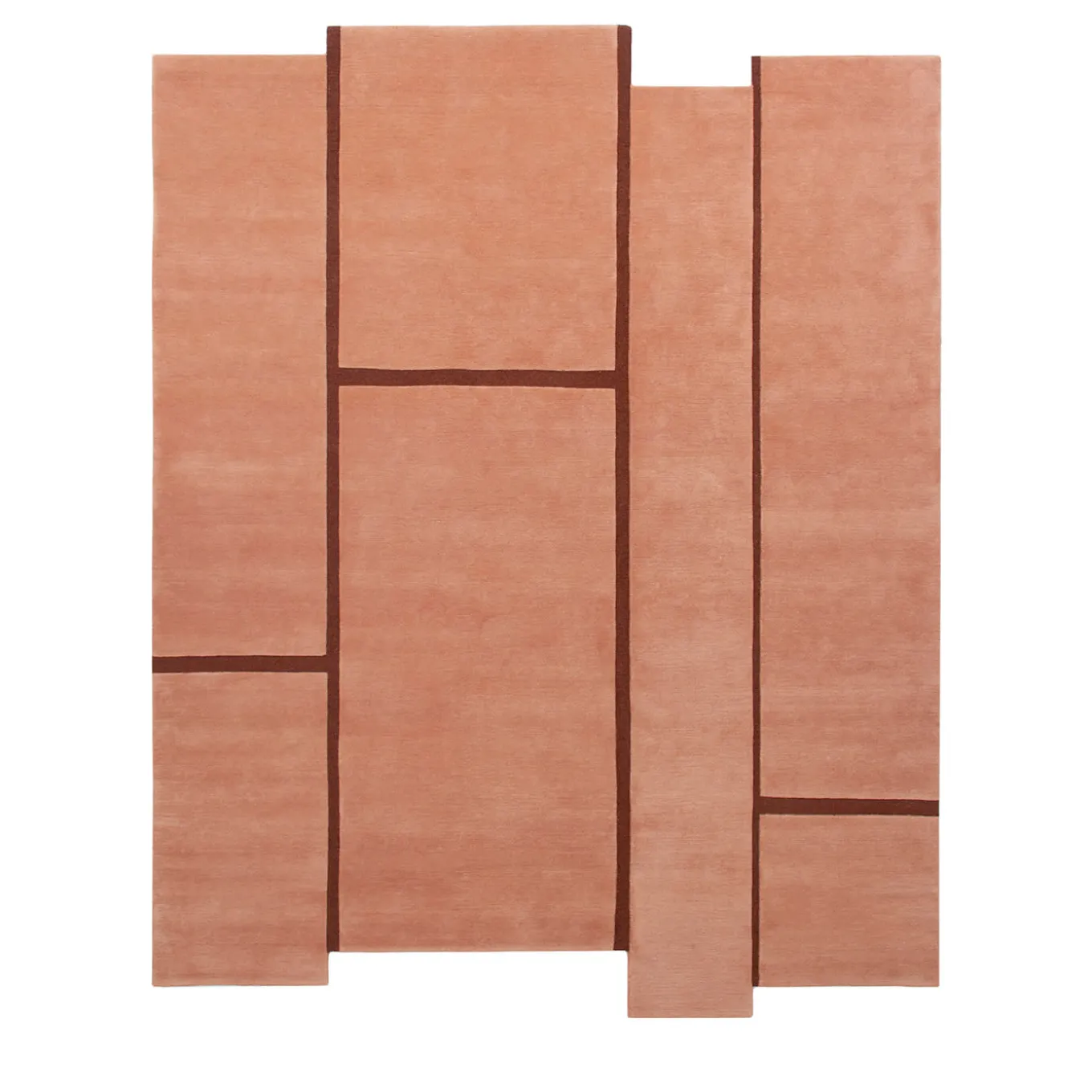 Tappeto Campiture Rose e Brown di Elisa Ossino