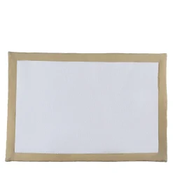 Tappeto da bagno Kanapa giallo morbido e bianco