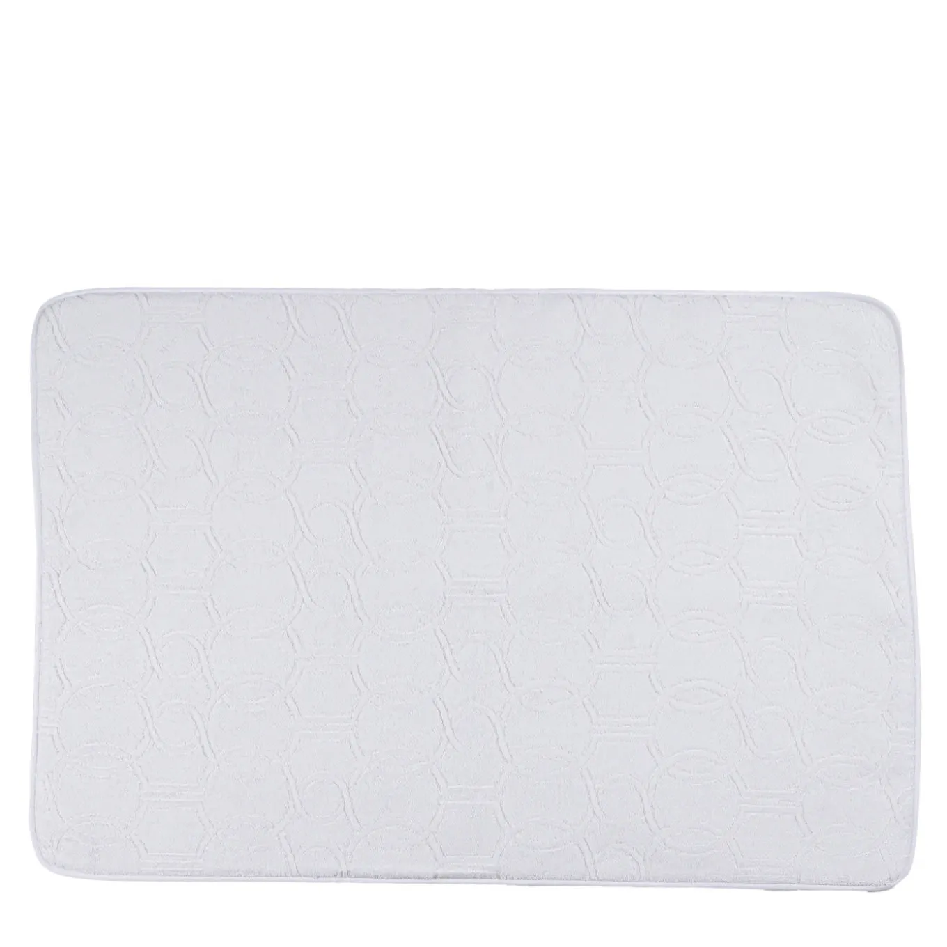 Tappeto da bagno Shangri-La Jacquard bianco