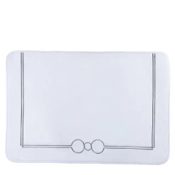 Tappeto da bagno Shangri-La rosa e bianco