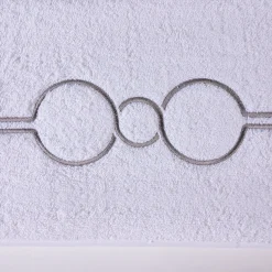 Tappeto da bagno Shangri-La rosa e bianco