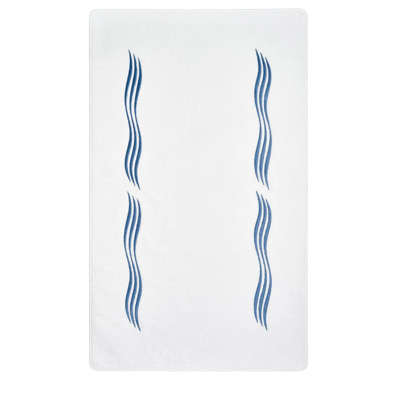 Tappeto da bagno Tuffo bianco e blu Assisi