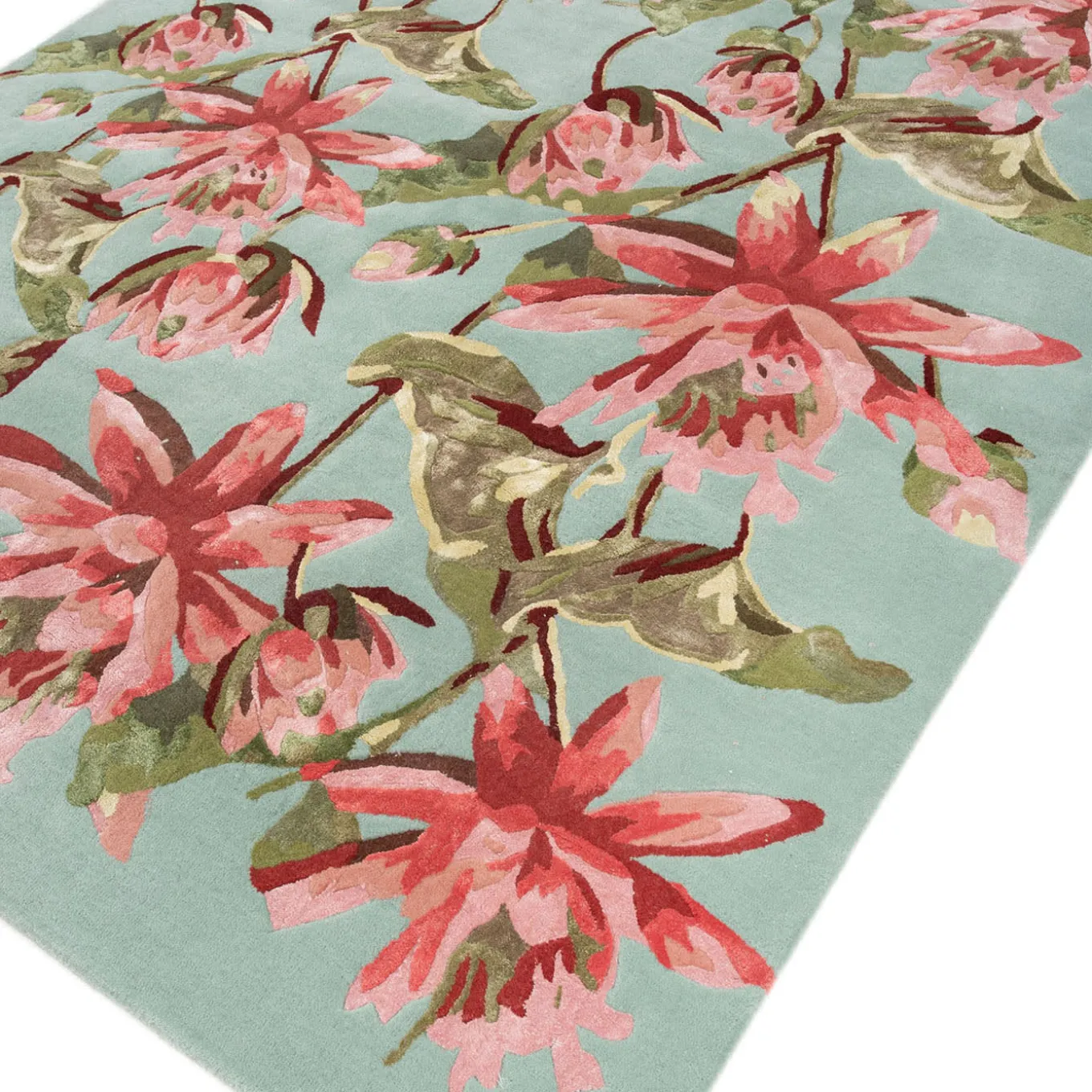 Tappeto Hacienda Sea Mist Verde Limonata Fresca Tamponato a mano