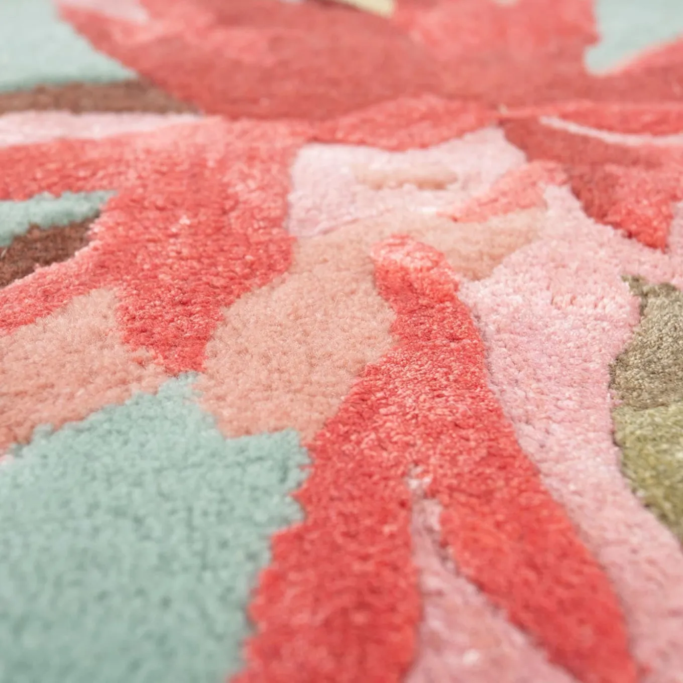 Tappeto Hacienda Sea Mist Verde Limonata Fresca Tamponato a mano