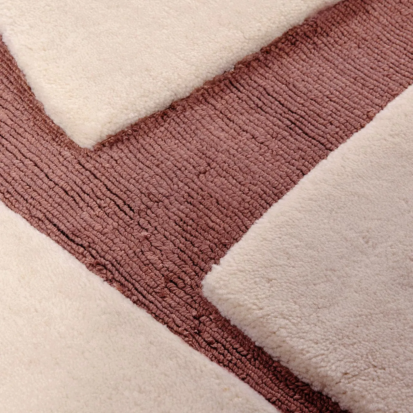 Tappeto in lana rosa ruggine Atlas AT02