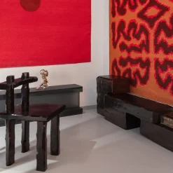 Tappeto Kilim Astro quadrato Rosso in Lana