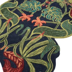 Tappeto Safari Tropics Medieval Blue Wasabi, tessuto a mano