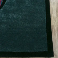 Tappeto trapuntato a mano verde cacciatore Concoction