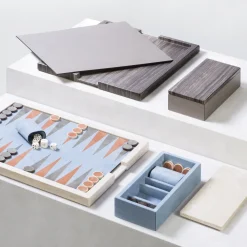 Tavola da Backgammon in marmo Ettore Travertino