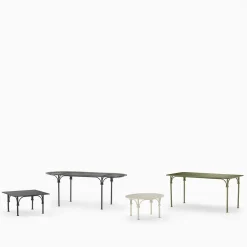 Tavolario Tavolino rotondo in ferro battuto bianco