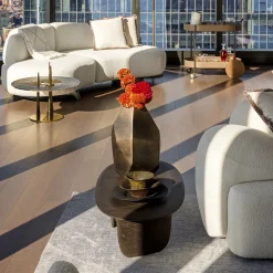 Tavolino basso Sesi A Brown in Pietra Pece di Martinelli Venezia Studio