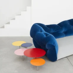 Tavolino Basso Snake 5 Multicolore in Acciaio di Carlo Contin #2