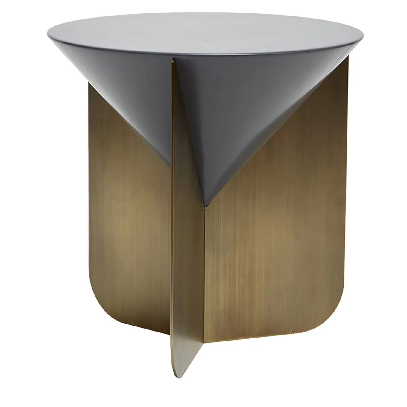 Tavolino Cone blu e grigio di Matteo Zorzenoni