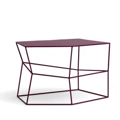 Tavolino da caffè grande in ferro colore amarena