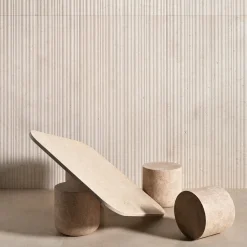 Tavolino da caffè in marmo beige Porto Square