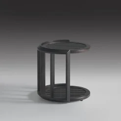 Tavolino da Caffè Lucio Basso Rotondo da Esterno in Iroko