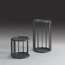 Tavolino da Caffè Lucio Basso Rotondo da Esterno in Iroko