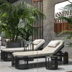 Tavolino da Caffè Lucio Basso Rotondo da Esterno in Iroko