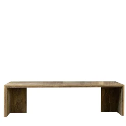 Tavolino da caffè minimalista in travertino titanium