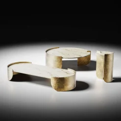 Tavolino da caffè ovale oro Osiris