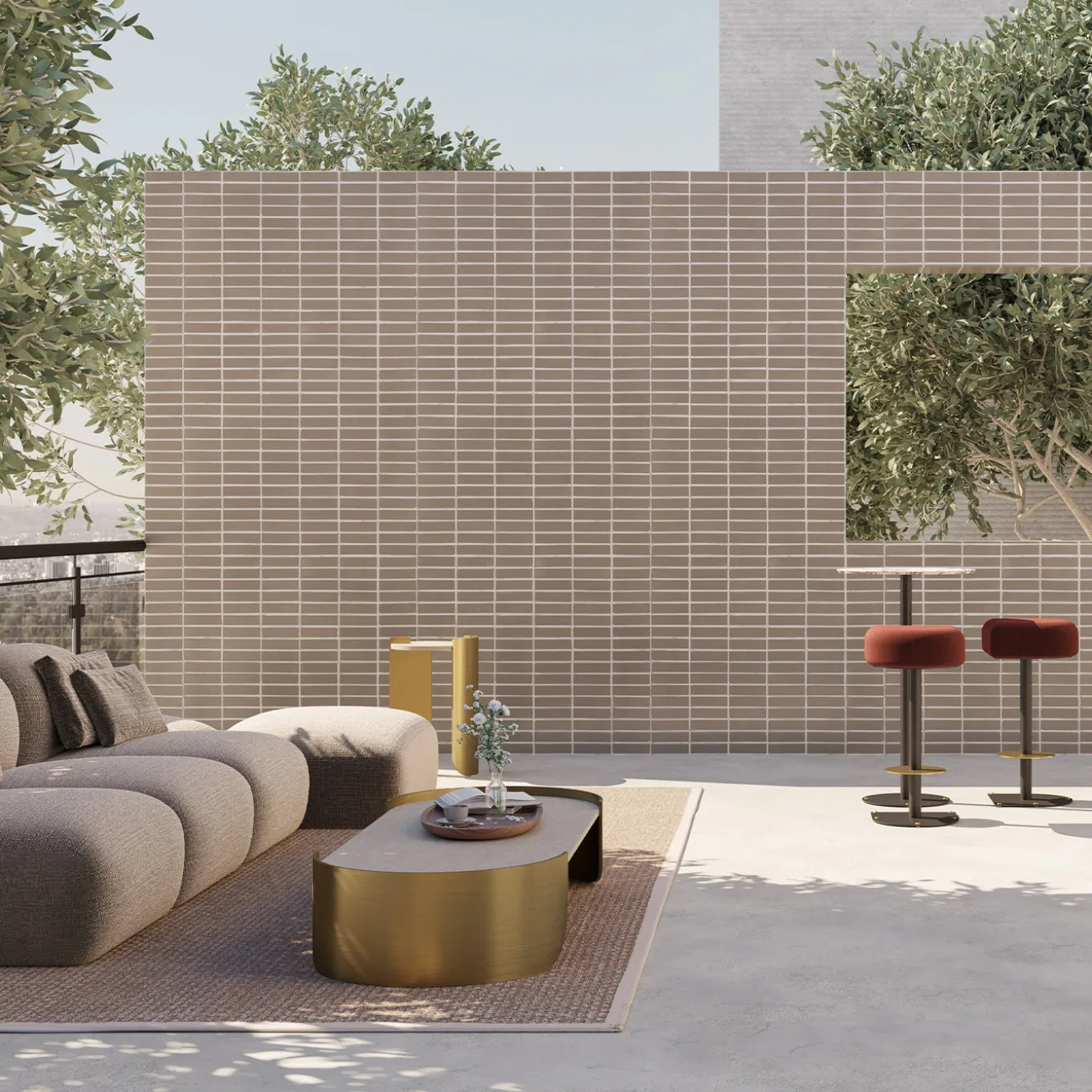 Tavolino da caffè ovale oro Osiris