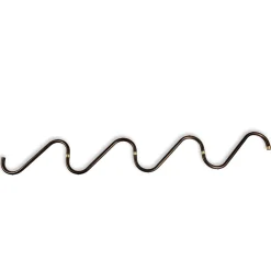 Tavolino da caffè ovale sinusoidale Flow con piano in vetro Extra Clear