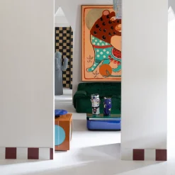 Tavolino da caffè quadrato blu Thelma & Louise