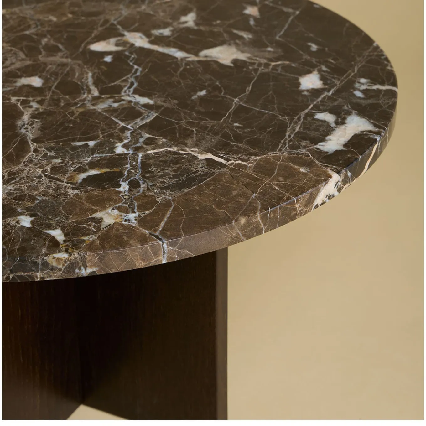 Tavolino da caffè Tinian Dark Emperador e Durmast