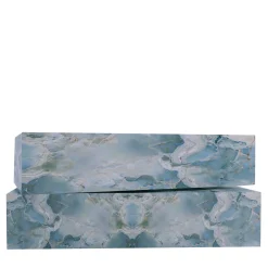 Tavolino Dualis in Onice Azzurro di Sissy Daniele