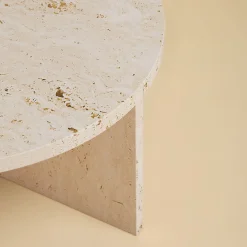 Tavolino Hashi Roman Travertino