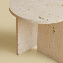 Tavolino Hashi Roman Travertino