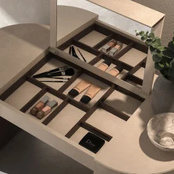 Tavolino Jules in pelle beige