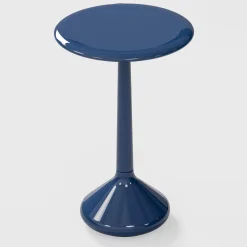 Tavolino laccato lucido blu