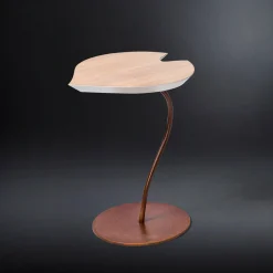 TAVOLINO LEAF CON TOP IN ROVERE SBIANCATO