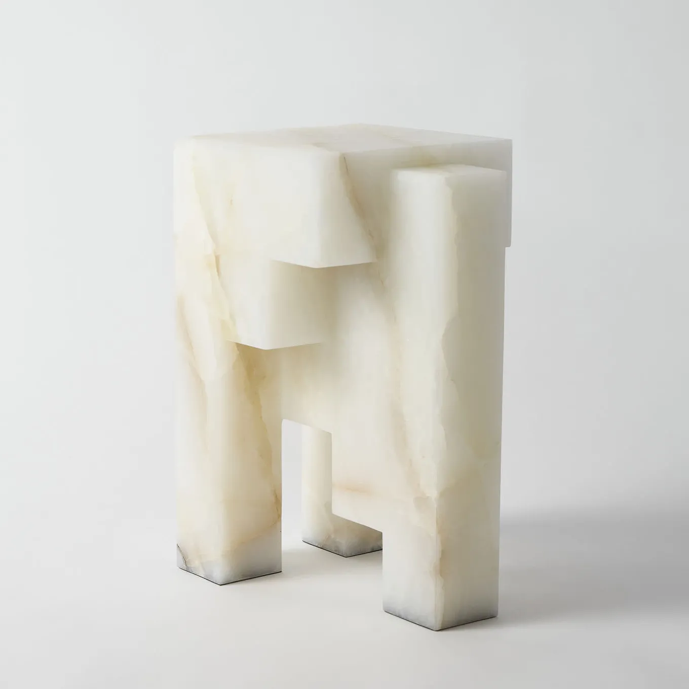 Tavolino Los Tres Deseos in onice bianco