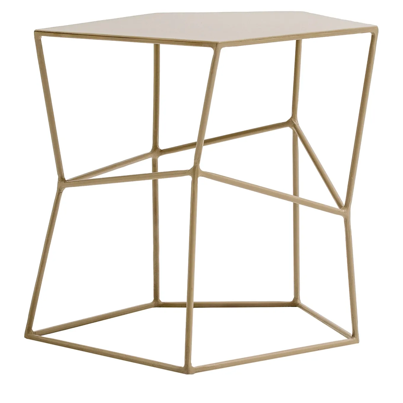 Tavolino piccolo in ferro colore Cappuccino