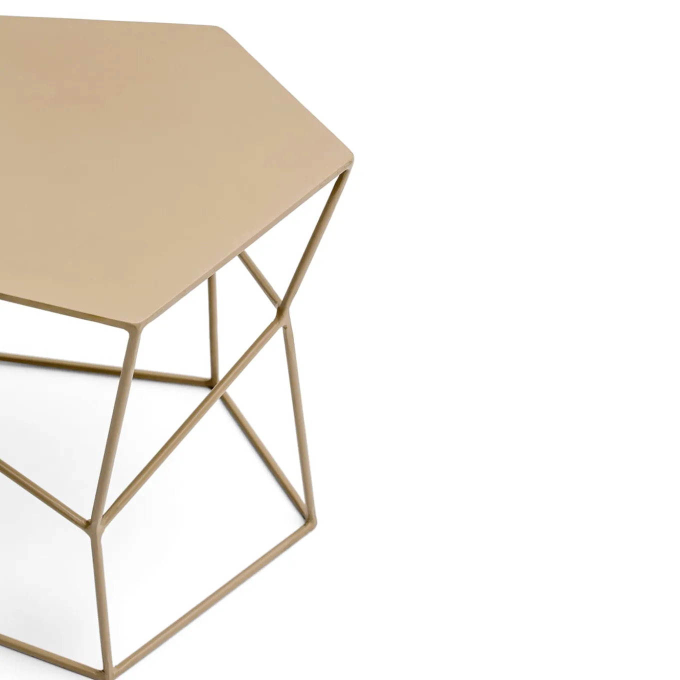 Tavolino piccolo in ferro colore Cappuccino