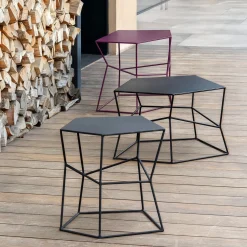 Tavolino piccolo in ferro colore Liquirizia