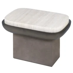 Tavolino rettangolare Olympia in travertino