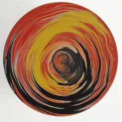 Tavolino rotondo Astraliti in metallo dai toni caldi #2