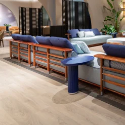 Tavolino rotondo blu