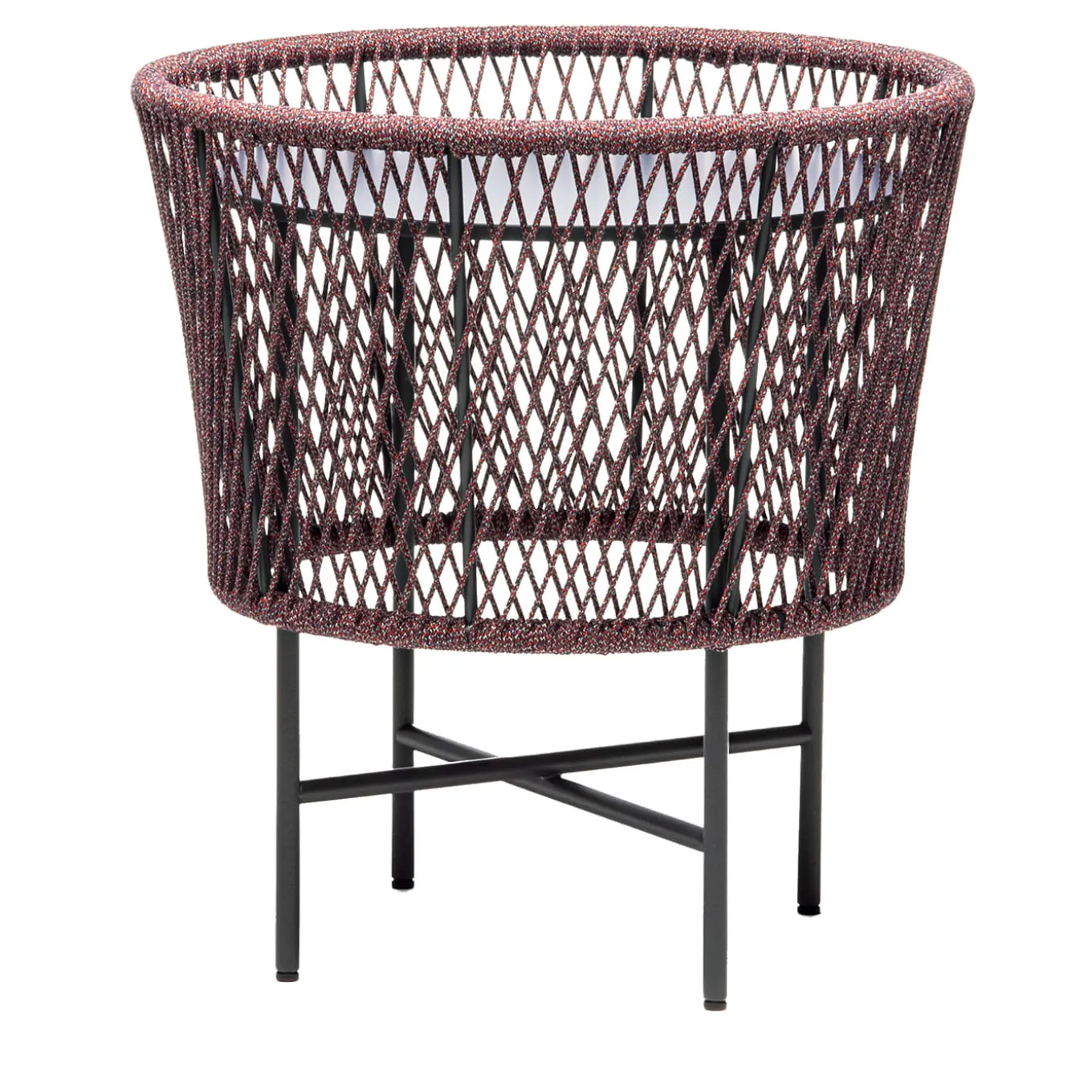 Tavolino rotondo blu Tamburo di Antonio De Marco