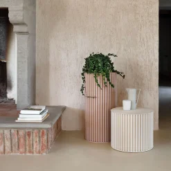 Tavolino Rotondo In Alluminio Corkcrete Tortora #3