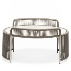 Tavolino rotondo medio Altana Sand di Antonio De Marco