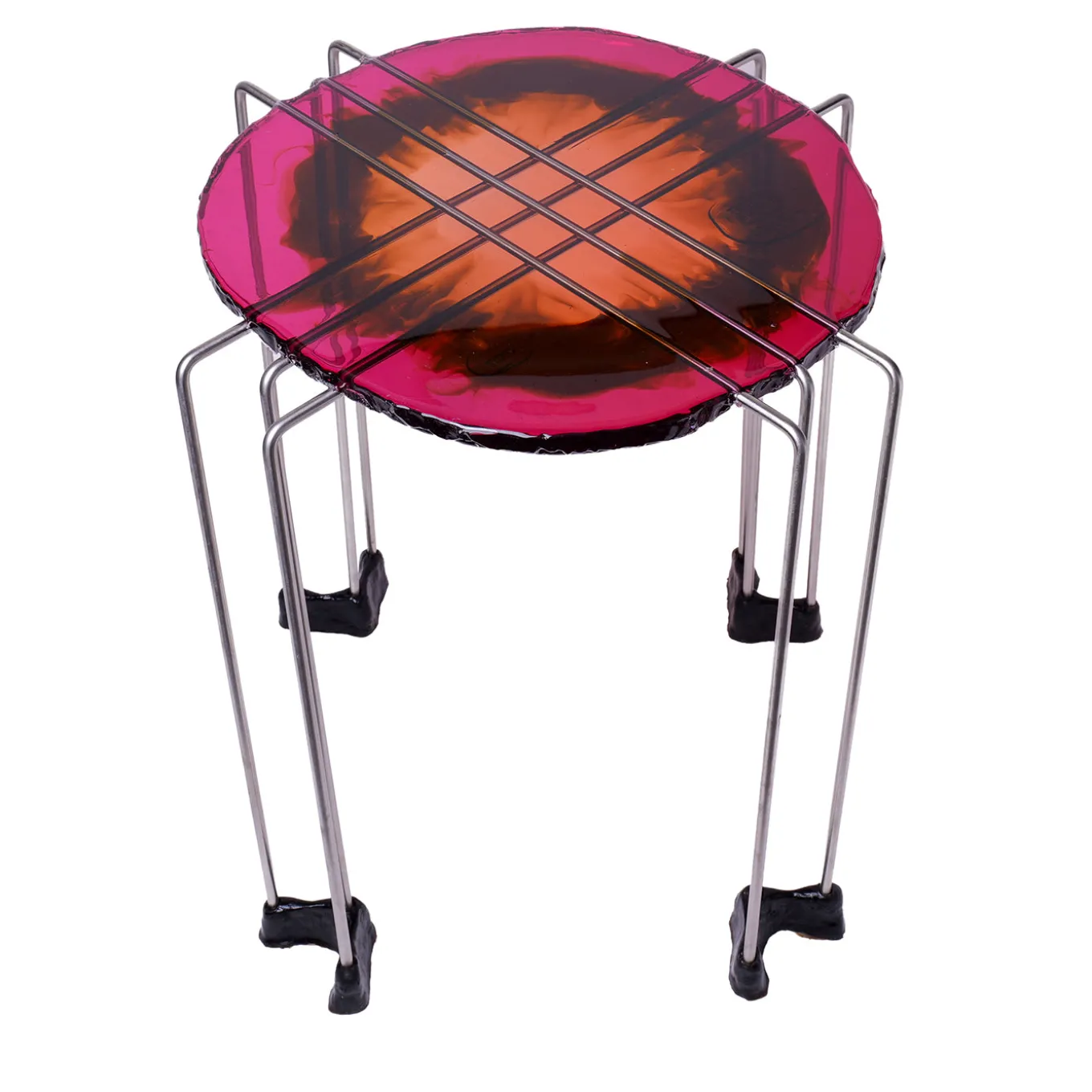 Tavolino rotondo Triple Play Multicolore di Gaetano Pesce